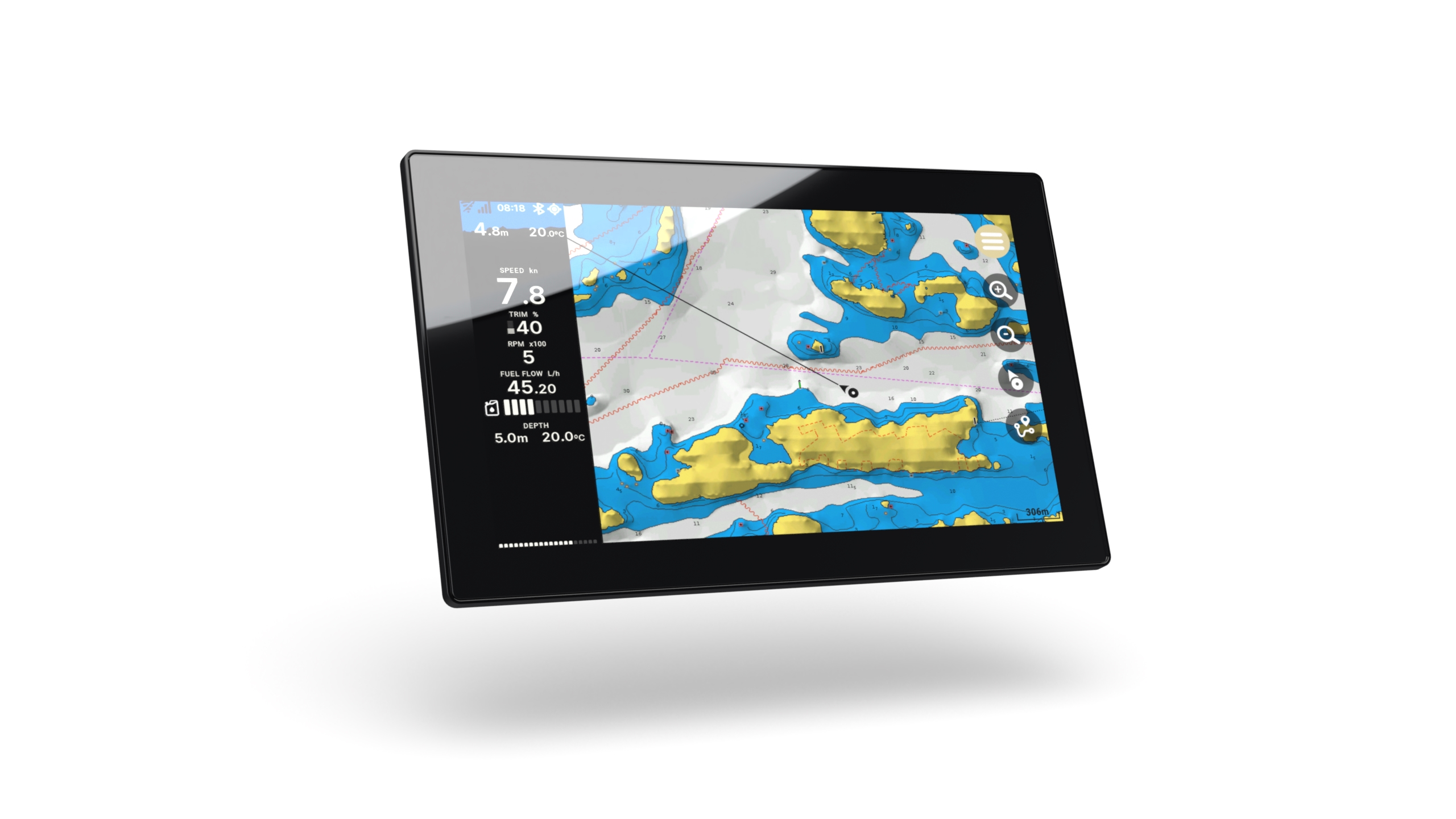 Navionics Charts Buster Q infotainment plotter